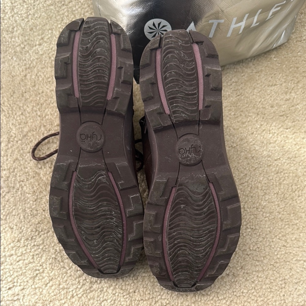 Ryka Brown Lace Up Boots with Suede Finish - Picture 2 of 6